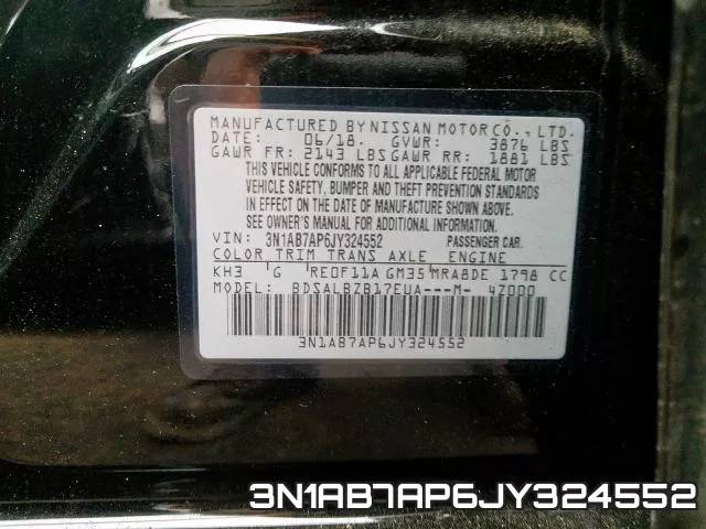 3N1AB7AP6JY324552 фото 2