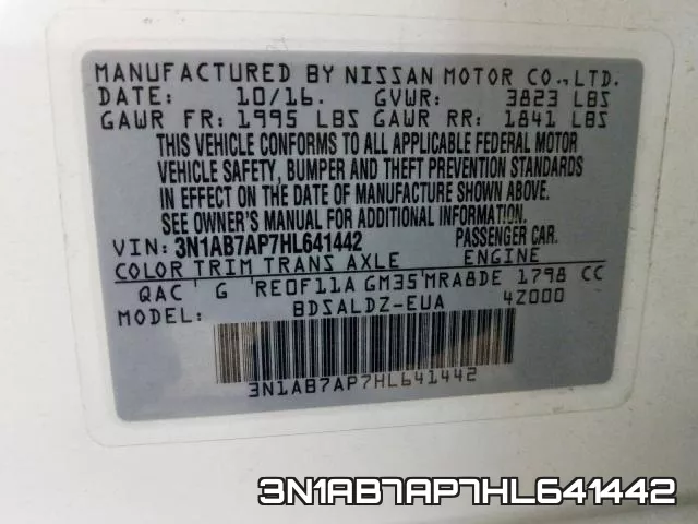 3N1AB7AP7HL641442 фото 2