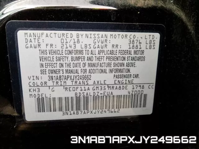 3N1AB7APXJY249662 фото 2