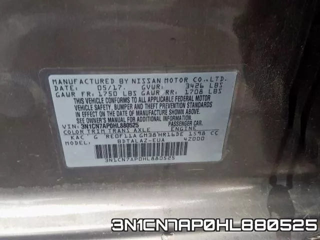 3N1CN7AP0HL880525 фото 2