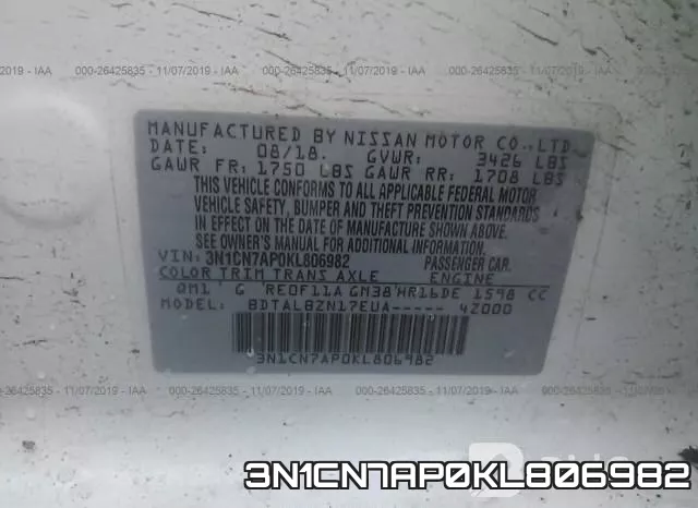 3N1CN7AP0KL806982 фото 10
