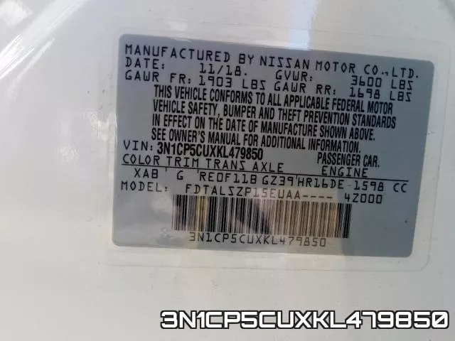 3N1CP5CUXKL479850 фото 2