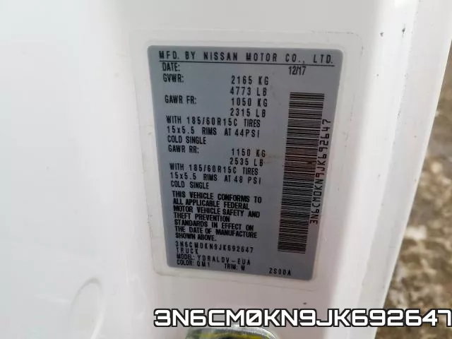 3N6CM0KN9JK692647 фото 2