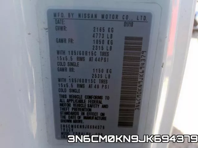 3N6CM0KN9JK694379 фото 2