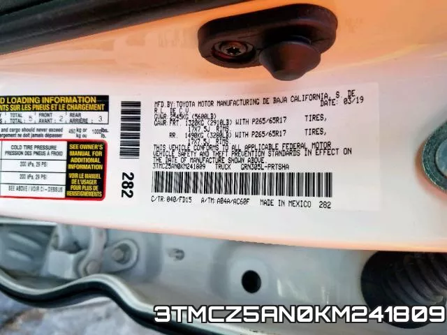 3TMCZ5AN0KM241809 фото 2