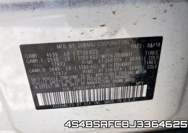 4S4BSAFC8J3364625 фото 2