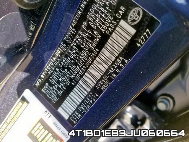 4T1BD1EB3JU060664 фото 2