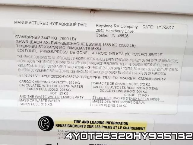 4YDT26320HY935732 фото 2