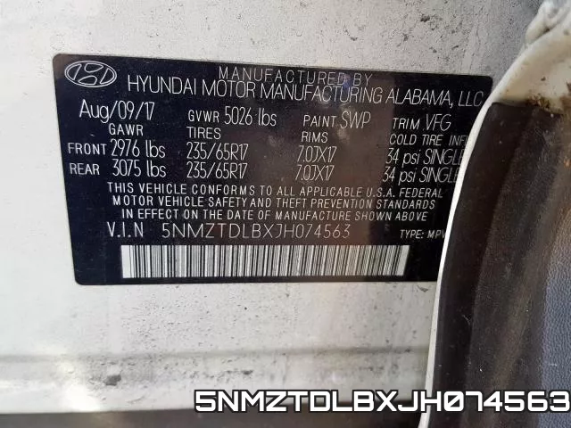 5NMZTDLBXJH074563 фото 2