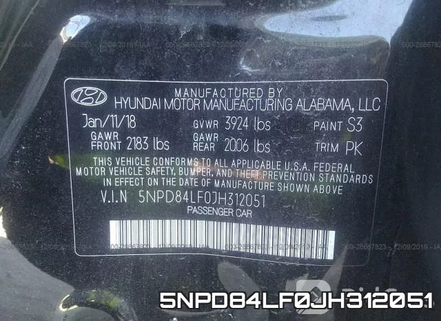 5NPD84LF0JH312051 фото 6