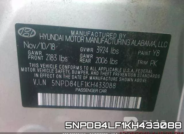 5NPD84LF1KH433088 фото 6