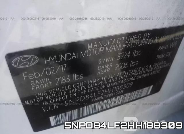 5NPD84LF2HH188309 фото 6