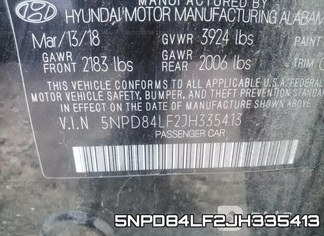 5NPD84LF2JH335413 фото 7