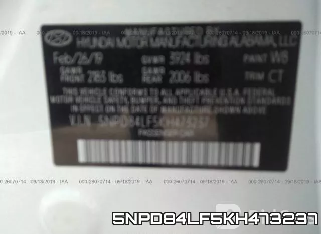 5NPD84LF5KH473237 фото 9
