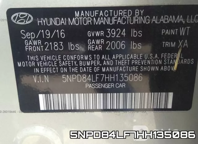 5NPD84LF7HH135086 фото 8