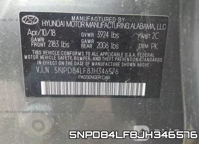 5NPD84LF8JH346576 фото 10
