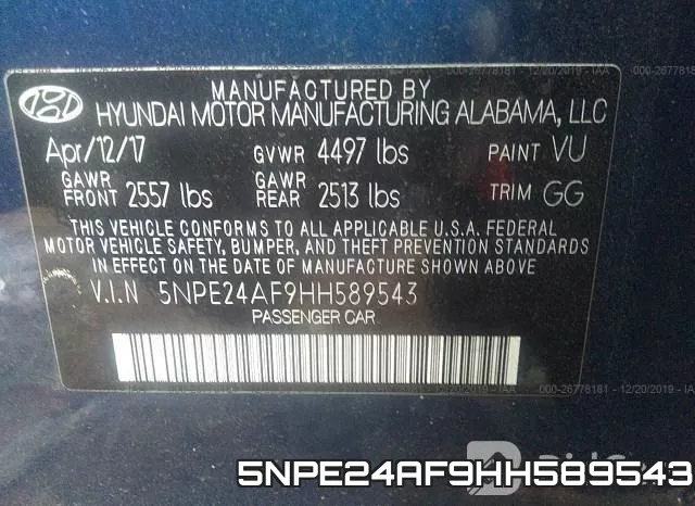 5NPE24AF9HH589543 фото 9