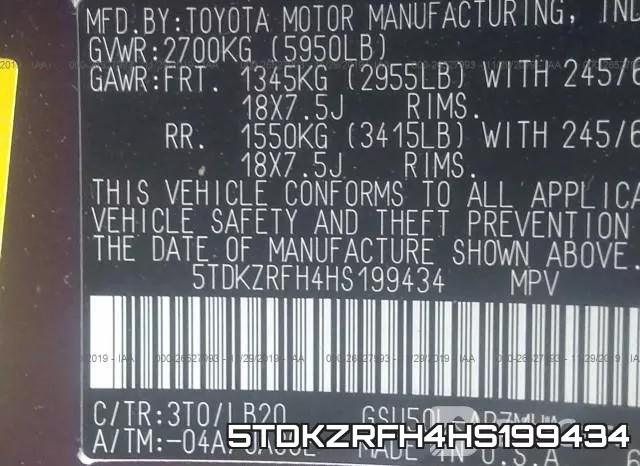 5TDKZRFH4HS199434 фото 9