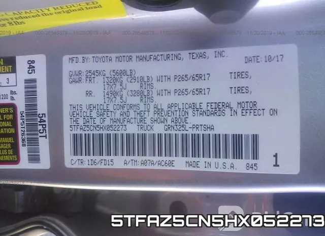 5TFAZ5CN5HX052273 фото 9