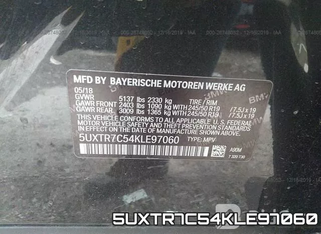 5UXTR7C54KLE97060 фото 10