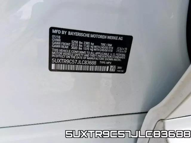 5UXTR9C57JLC83688 фото 2