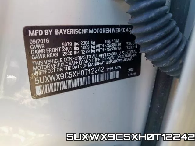 5UXWX9C5XH0T12242 фото 2