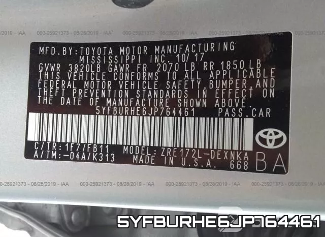 5YFBURHE6JP764461 фото 7