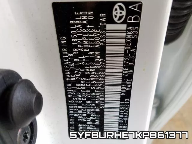 5YFBURHE7KP861377 фото 2