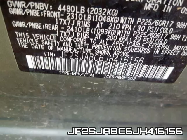 JF2SJABC6JH416156 фото 2