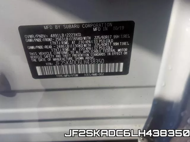 JF2SKADC6LH438350 фото 2