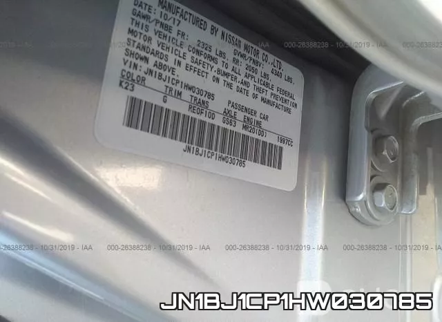 JN1BJ1CP1HW030785 фото 8