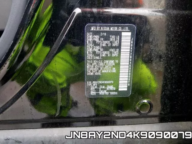 JN8AY2ND4K9090079 фото 2