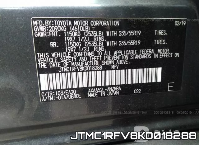 JTMC1RFV8KD018288 фото 7