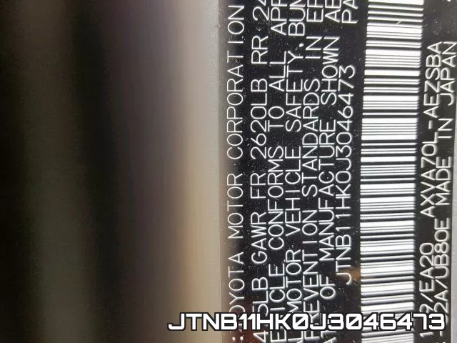 JTNB11HK0J3046473 фото 2