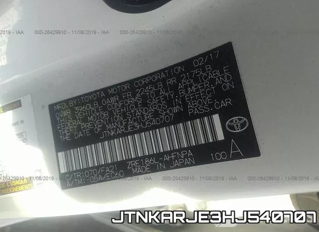 JTNKARJE3HJ540707 фото 7