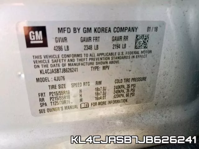 KL4CJASB7JB626241 фото 2