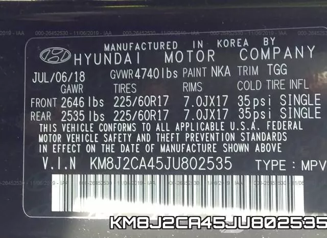 KM8J2CA45JU802535 фото 10