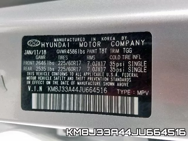 KM8J33A44JU664516 фото 2