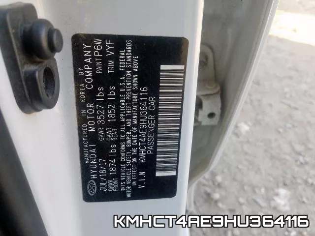 KMHCT4AE9HU364116 фото 2