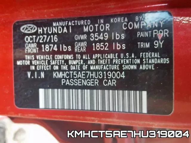 KMHCT5AE7HU319004 фото 2