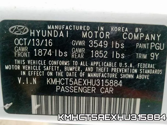 KMHCT5AEXHU315884 фото 2