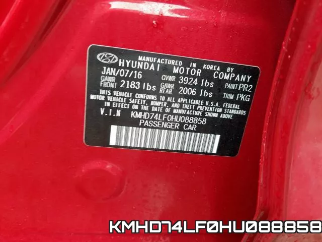 KMHD74LF0HU088858 фото 2