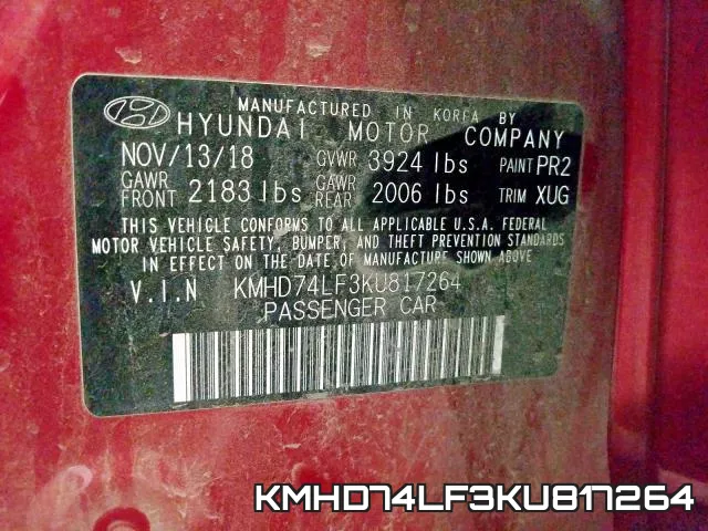KMHD74LF3KU817264 фото 2