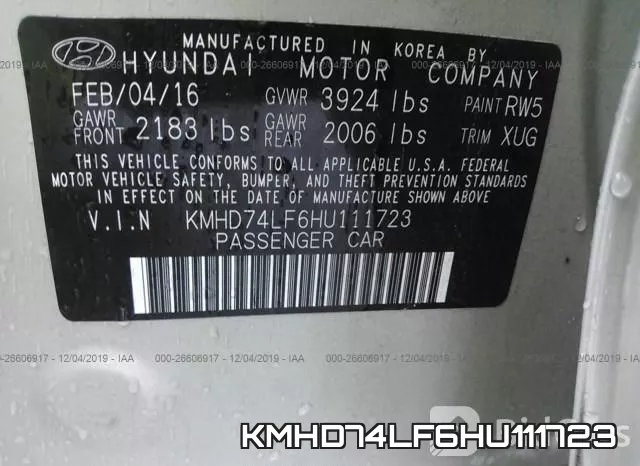 KMHD74LF6HU111723 фото 8