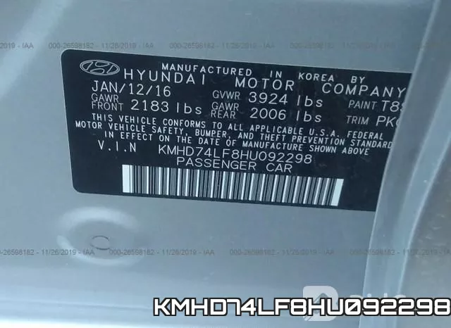 KMHD74LF8HU092298 фото 8