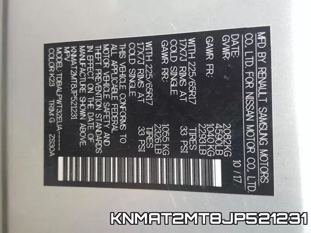 KNMAT2MT8JP521231 фото 2
