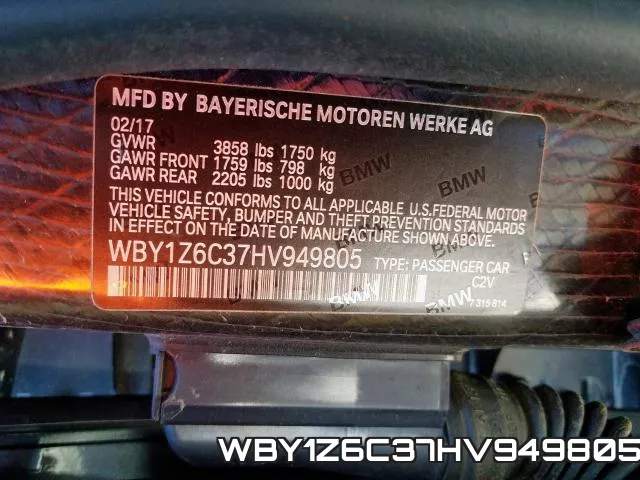WBY1Z6C37HV949805 фото 2
