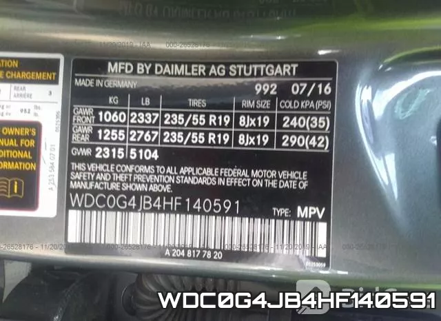 WDC0G4JB4HF140591 фото 8