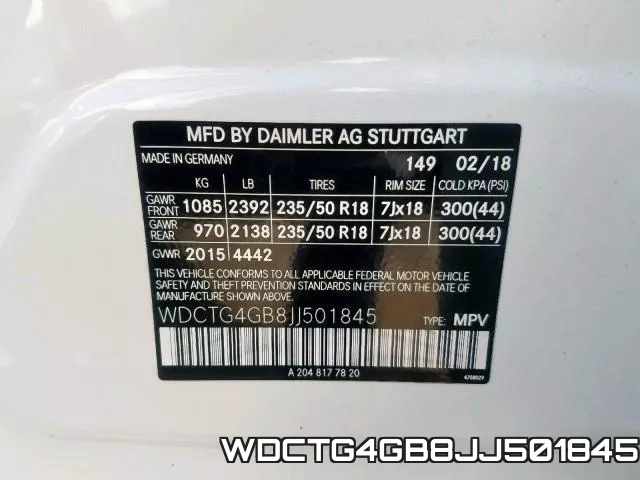 WDCTG4GB8JJ501845 фото 2