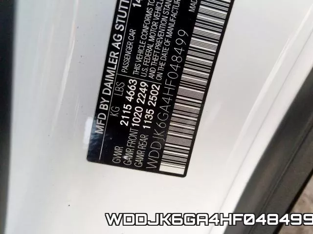 WDDJK6GA4HF048499 фото 2